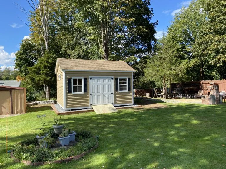 vinyl chateau shed built by Eastern Shed