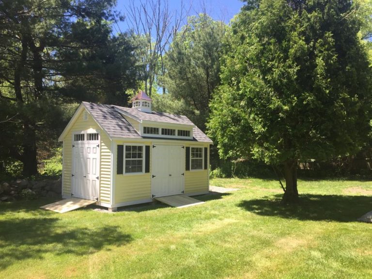 10x16 aspen vinyl dormer built by Eastern Shed