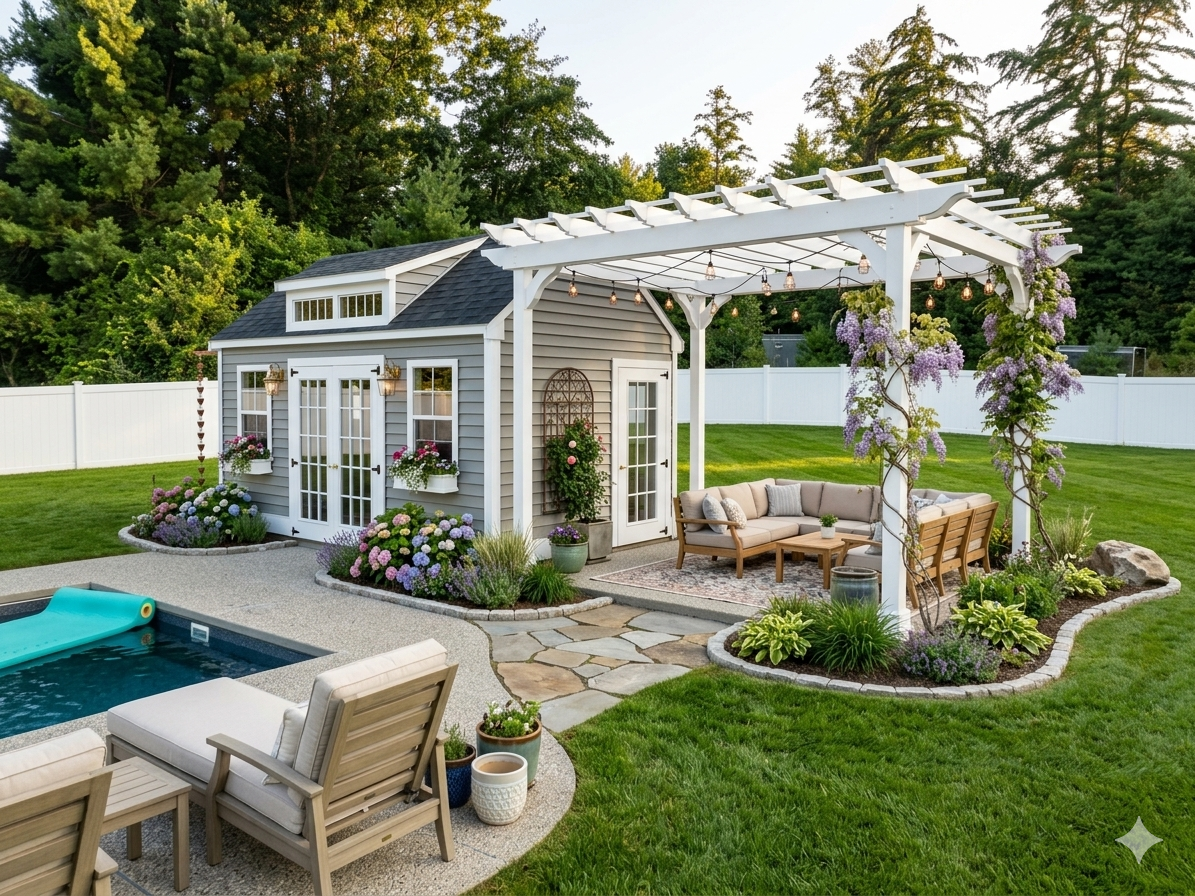 The Cozy Retreat Custom Built Pergola by Eastern Shed
